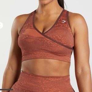 Never worn Gymshark Rust Sports Bra size M